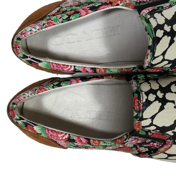 Coach Floral Animal Print Sneaker C103 Limited Edition, 6.5, Loafers Mob Wife - Picture 10 of 15